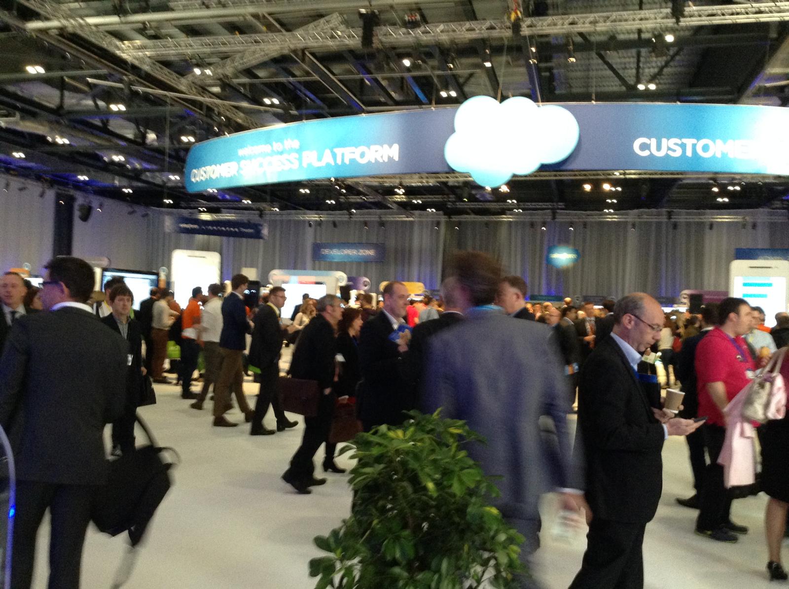 Crowds at a Salesforce corporate event powered by our DJ setup
